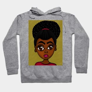 Cute art black anime style digital art Hoodie